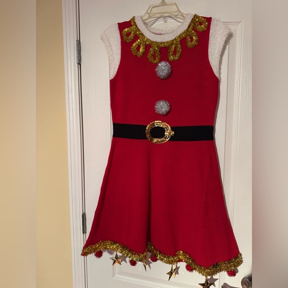 🎄Red & White Santa Ugly Christmas Dress Size Small 🎅 - Picture 1 of 7